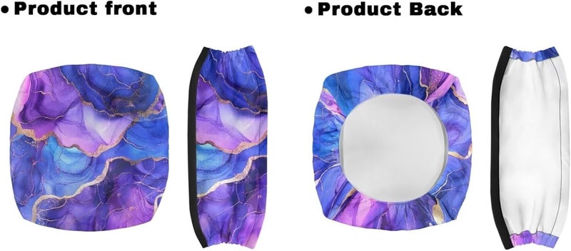 LedBack Walker Accessories Sets Wheelchair Bag for Seniors Rollator Walker Rollator Covers Purple Marble Print Walker Seat and Backrest Covers, Easy to Install - Image 2